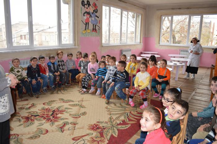 afstuderen in foto van de kleuterschool