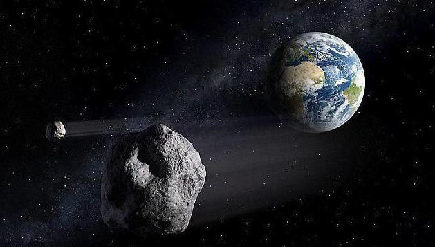 De val van de asteroïde naar de aarde in 2017