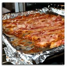 Bacon, gebakken in de oven