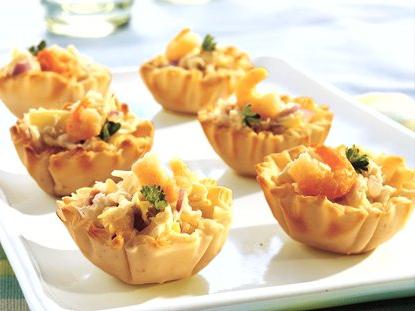 Stapsgewijs recept voor tartlets voor salades en een manier om een ​​vulling te creëren