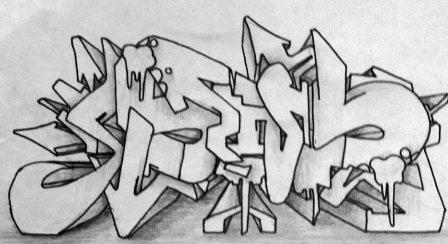 graffiti potlood letters