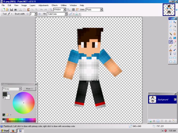 maak een skin voor minecraft 15