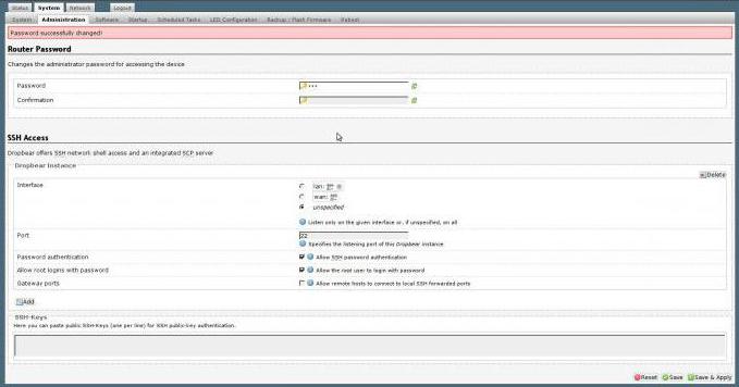 OpenWRT configureren. Firmware en netwerken via een router