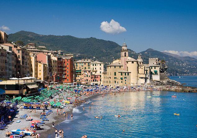 stranden van Genua, Italië