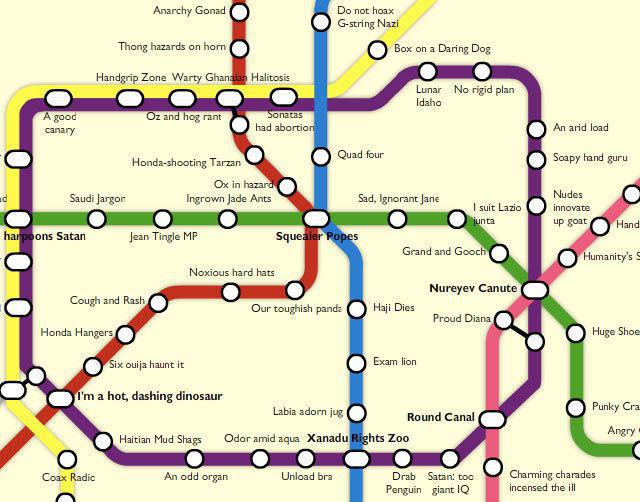 Shanghai Metro schema in het Russisch